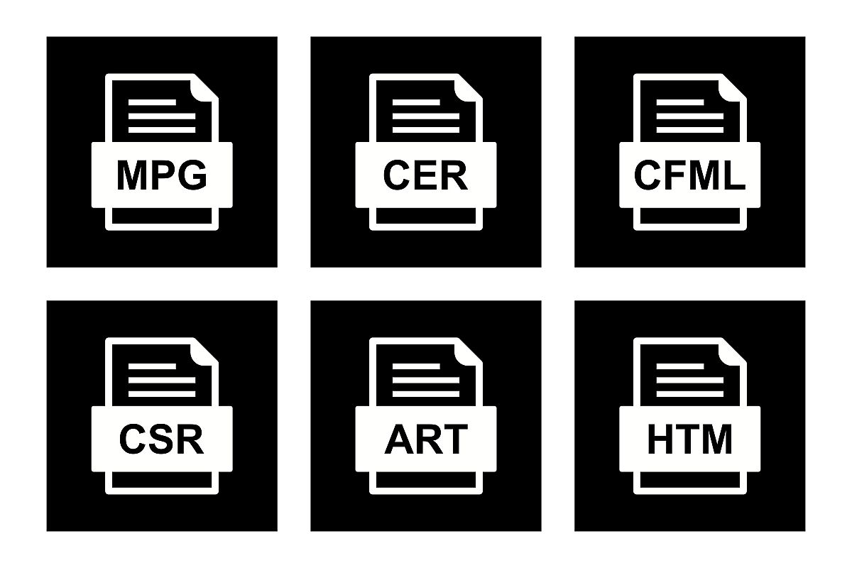 Set Of File Formats Icons example image 1