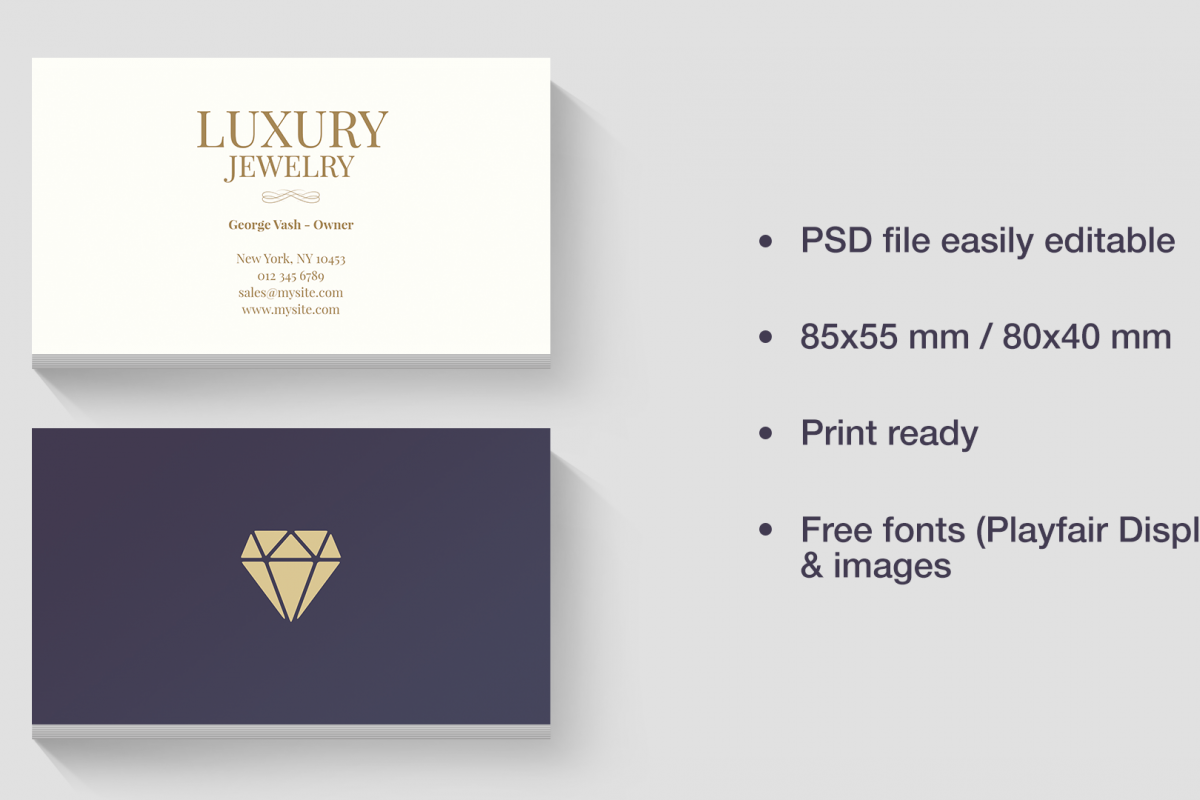 free printable jewelry business card templates