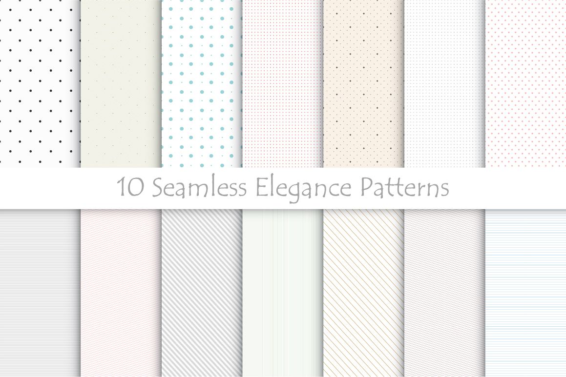 Delicate seamless patterns. example image 1