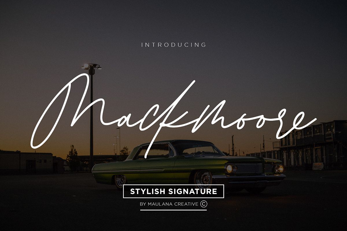 Mackmoore Signature Font example image 1