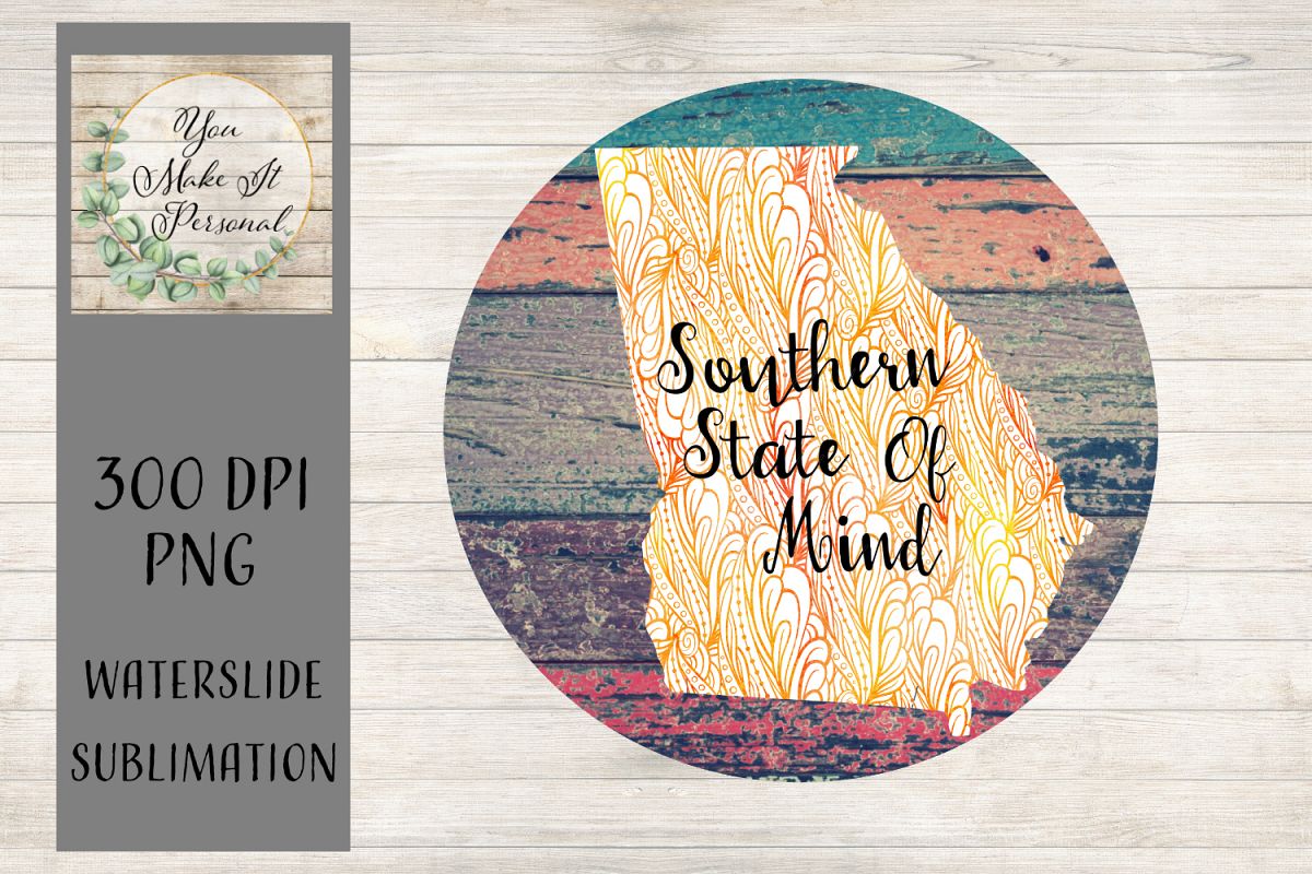 Southern State of Mind, Grunge Background, Georgia example image 1