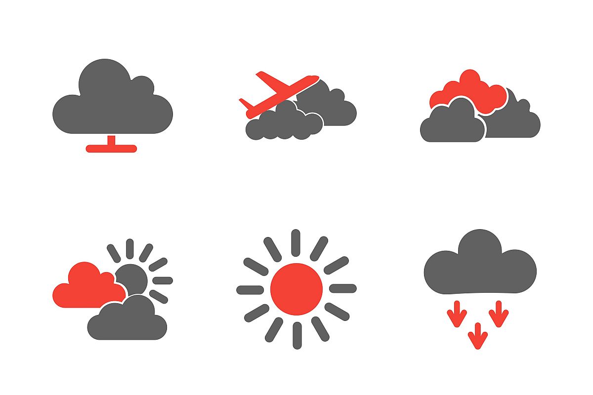 Set Of Weather And Season Icons example image 1