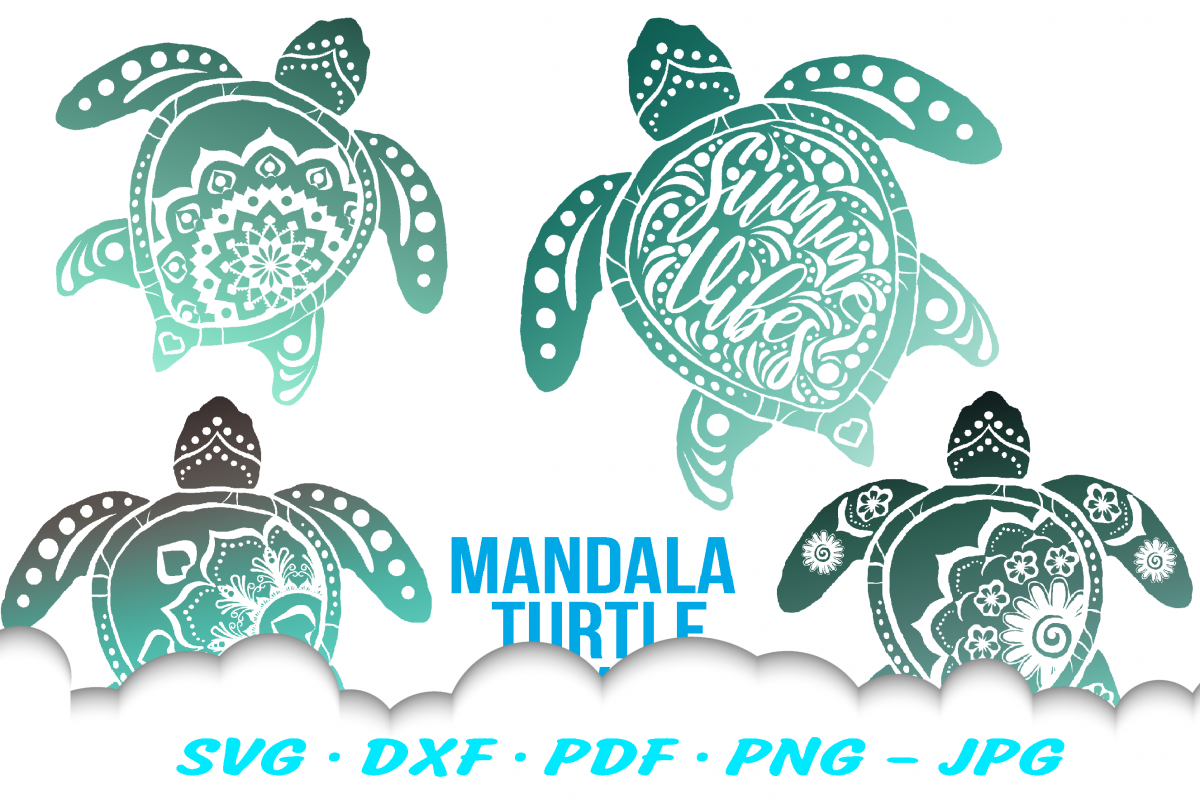 3D Mandala Turtle Svg - Layered SVG Cut File