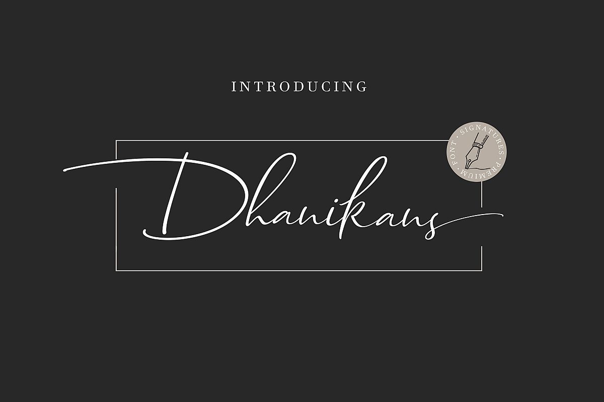 Dhanikans Signature Font Duo example image 1