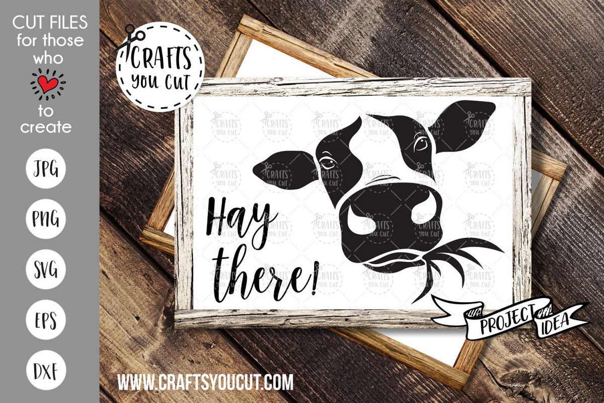 Download Hay There! - A Cow SVG Cut File (233614) | SVGs | Design Bundles