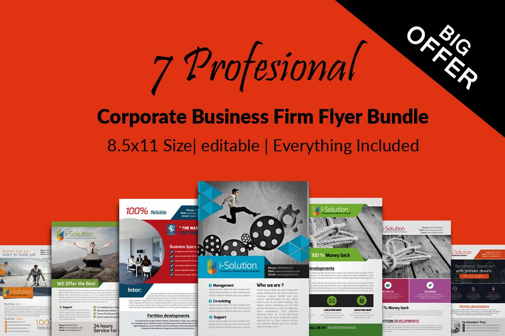 7 Corporate Business Flyers Bundle example image 1