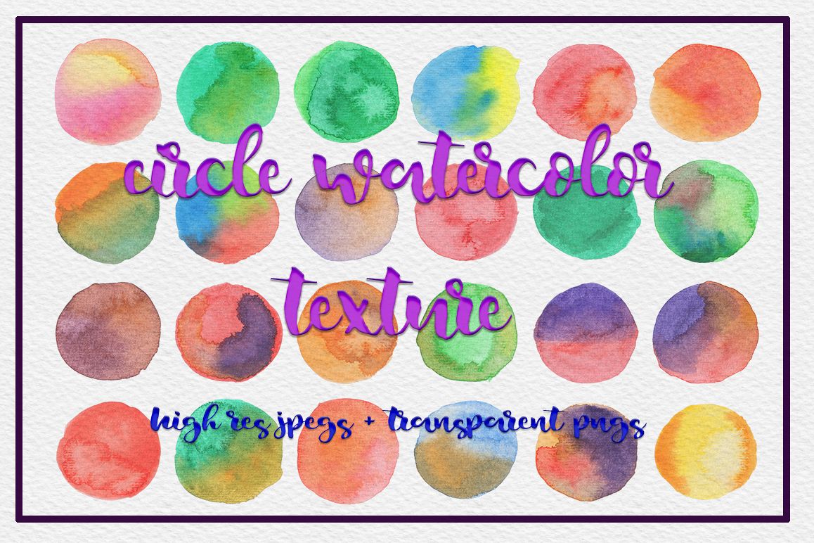 72 Circle Watercolor Textures example image 1