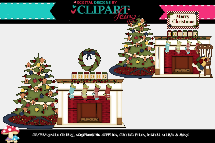 Christmas Fireplaces 1