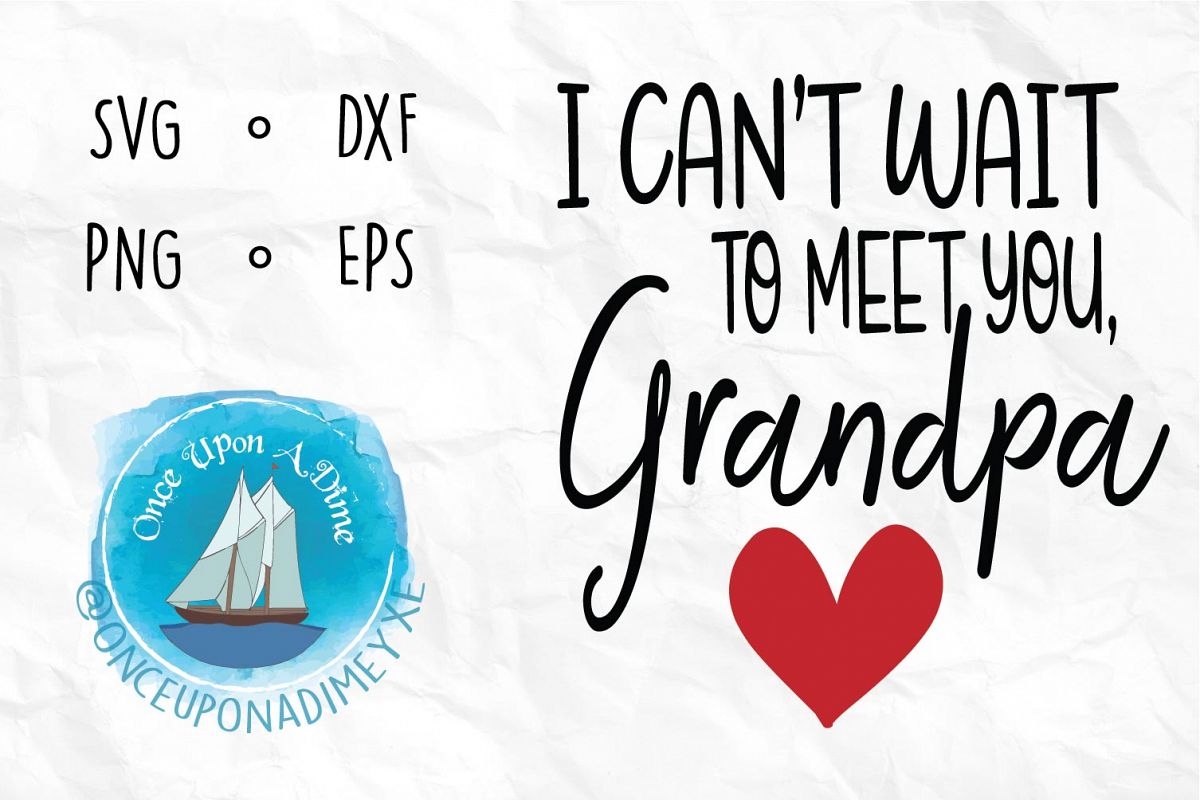 Meet You, Grandpa | Baby| Baby Announcement SVG Cut File example image 1