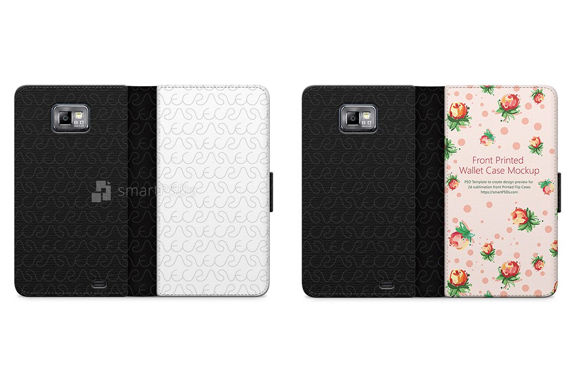 Samsung Galaxy S2 2d Wallet Mobile Case Design Mockup 2011 example image 1