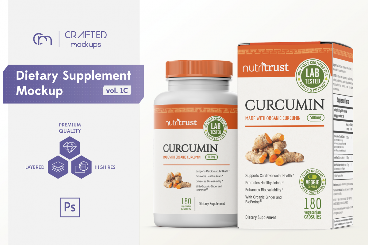 Dietary Supplement Mockup v. 1C example image 1