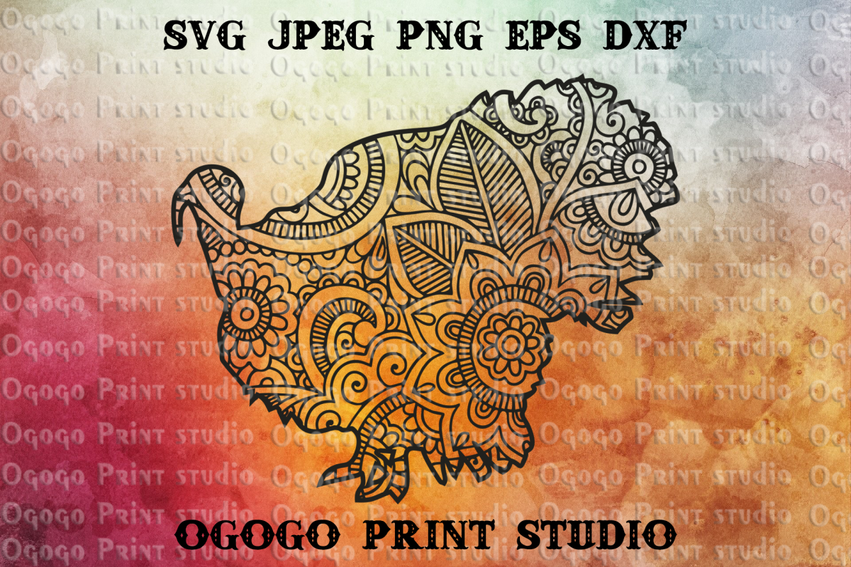 Mandala style Turkey SVG, Thanksgiving SVG, Zentangle SVG example image 1