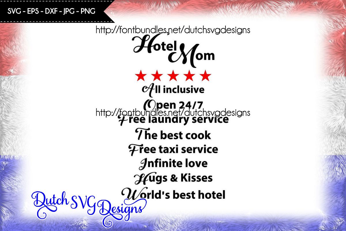 Cutting file Hotel Mom example image 1