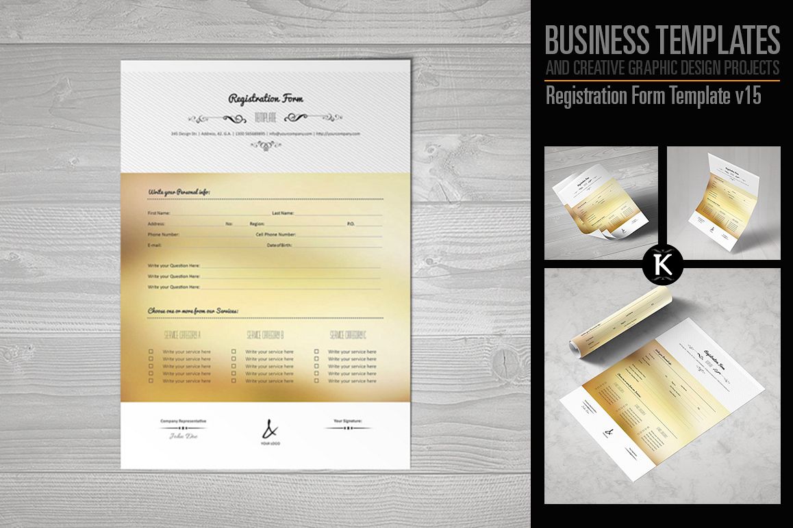 Registration Form Template v15 example image 1