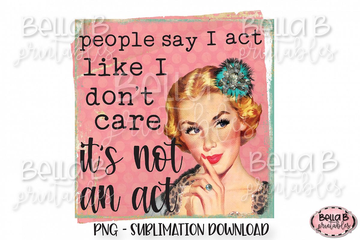 Retro Girl Sublimation Design, Vintage Girl example image 1
