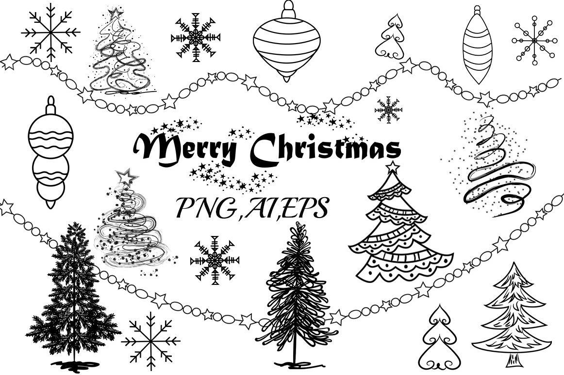 Christmas Tree Clip Art example image 1