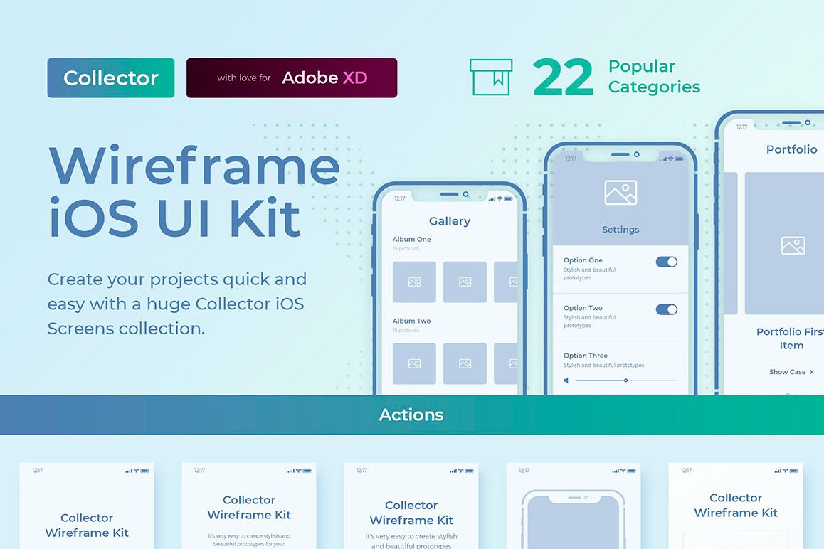 Collector Wireframe Web Kit example image 1
