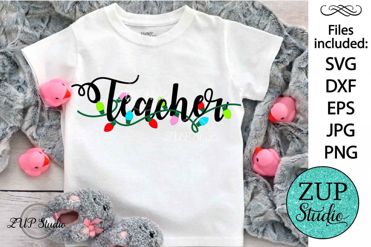 Teacher Christmas Digital Cutting files file 520 example image 1