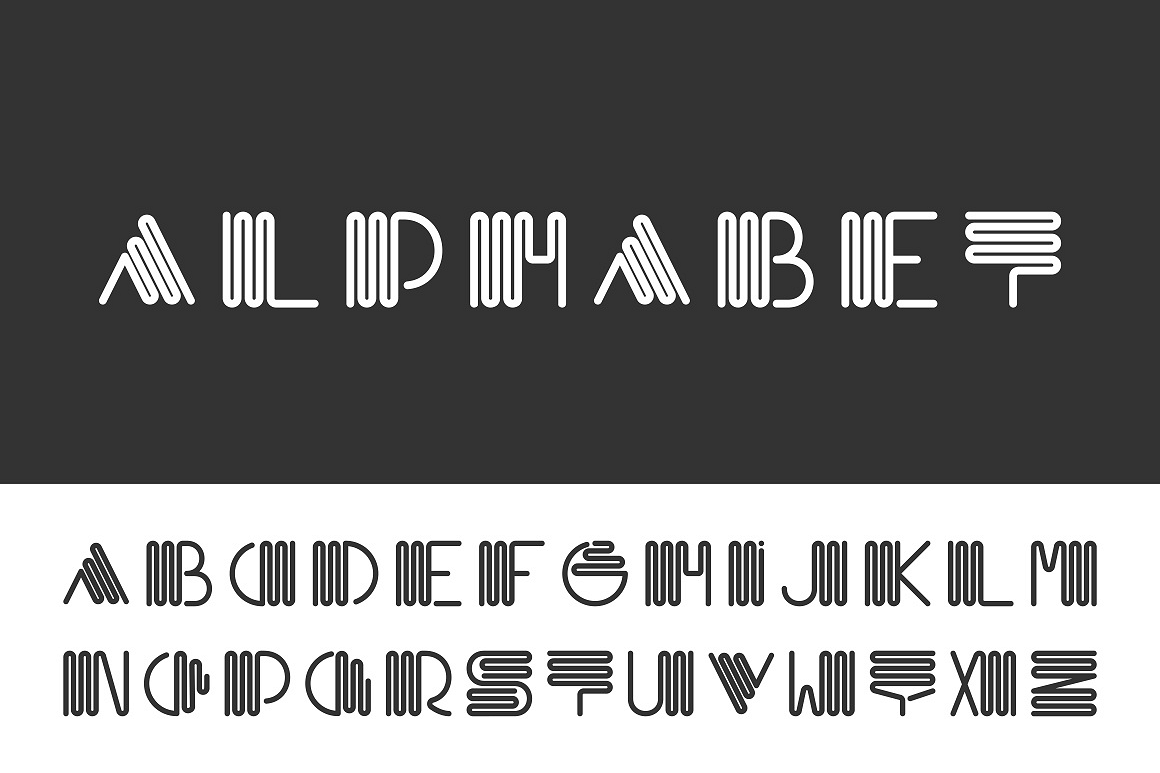 Alphabet set - creative font example image 1