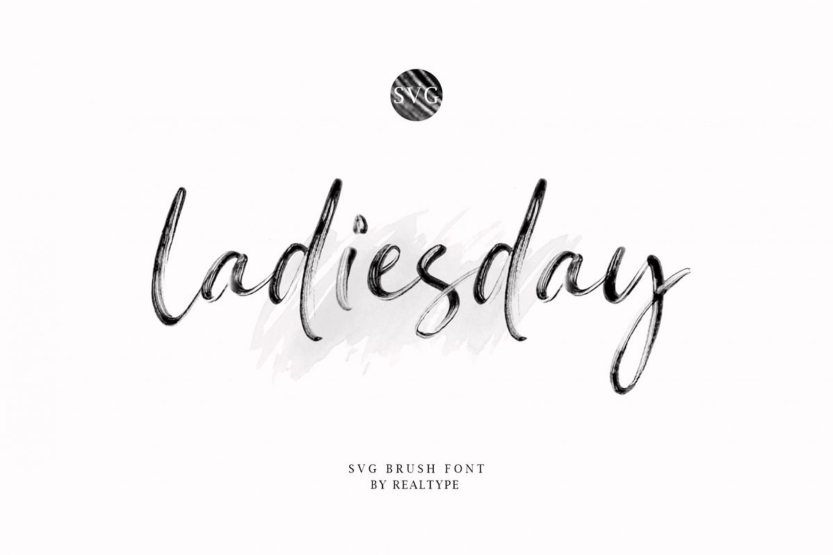 Ladiesday SVG & Brush Font example image 1