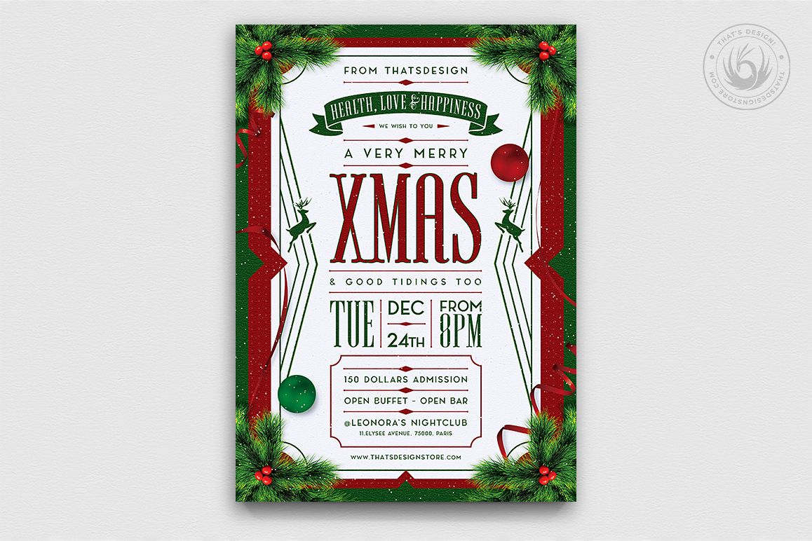 Christmas Eve Flyer Template V8 example image 1