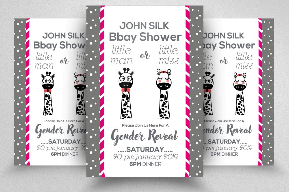 Baby Shower Flyer Template example image 1
