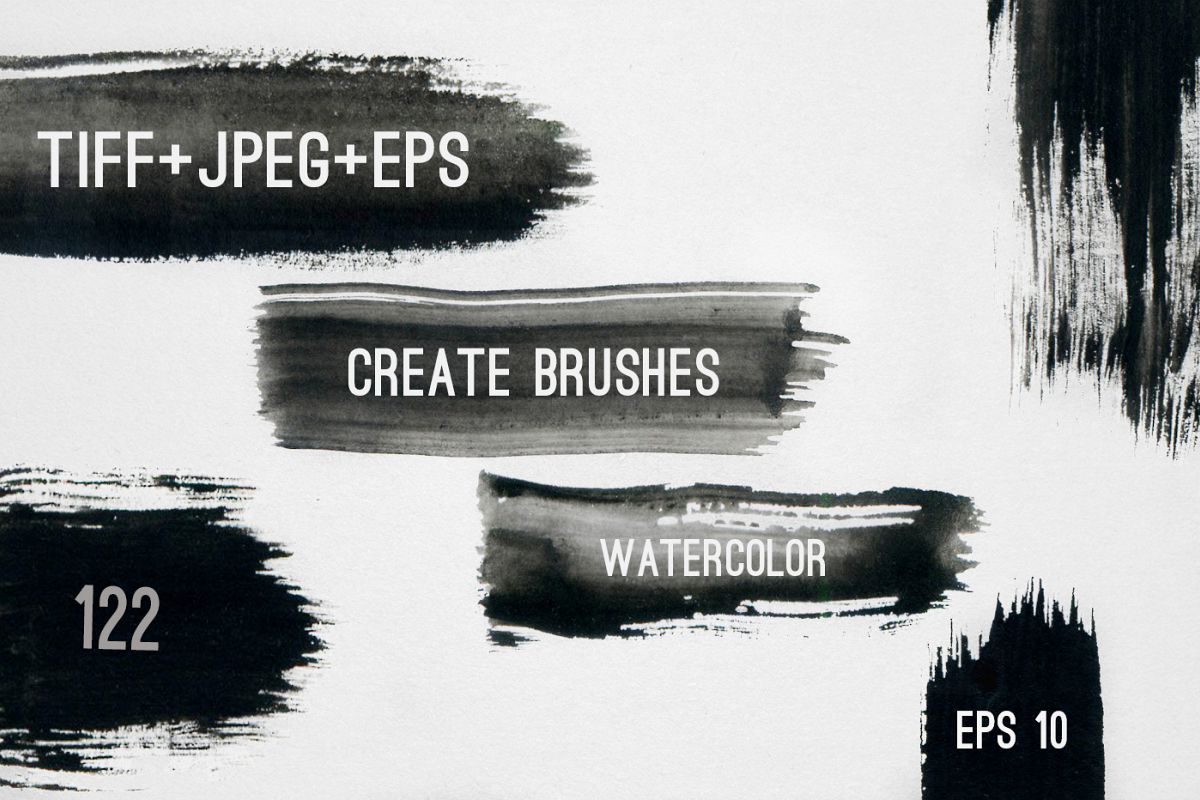 122 Watercolor Strokes example image 1