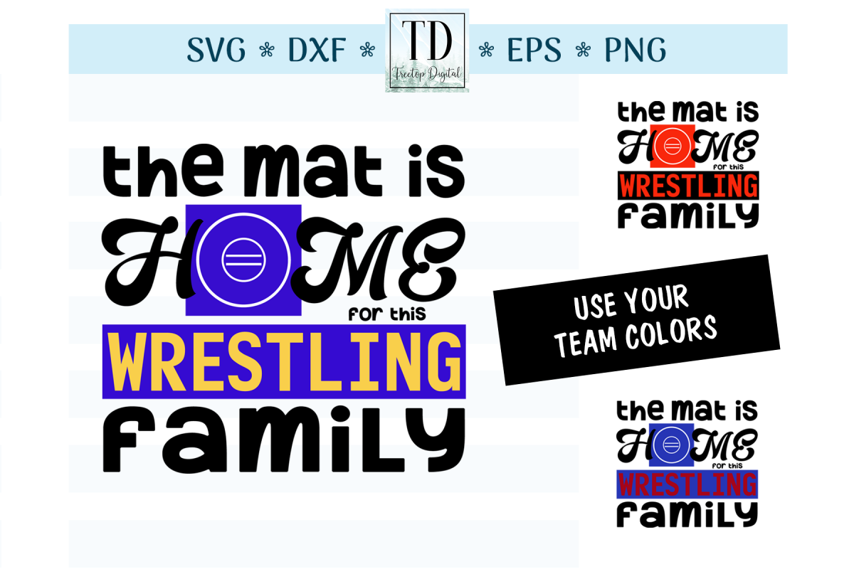 The Mat is Home for this Wrestling Family - A Sports SVG example image 1