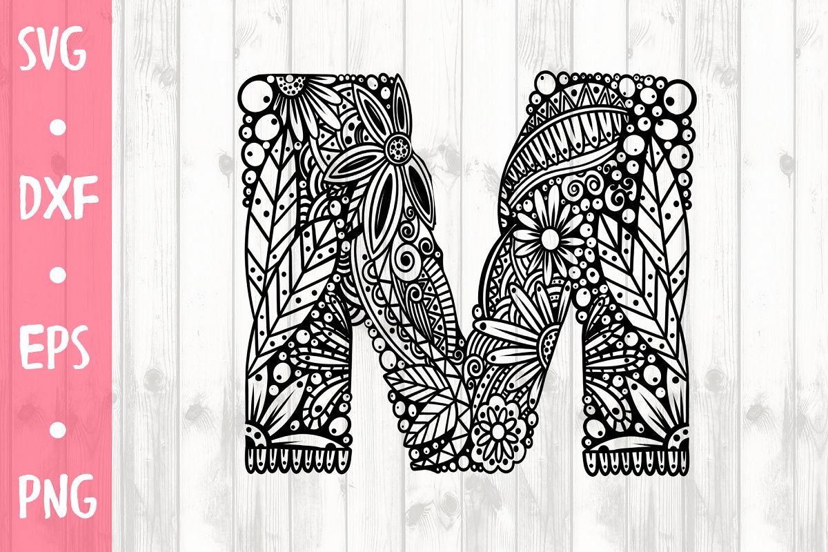 LETTER M SVG CUT FILE example image 1