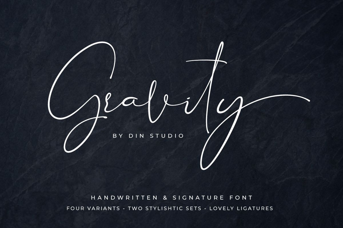 Gravity-Handwritten & Signature example image 1