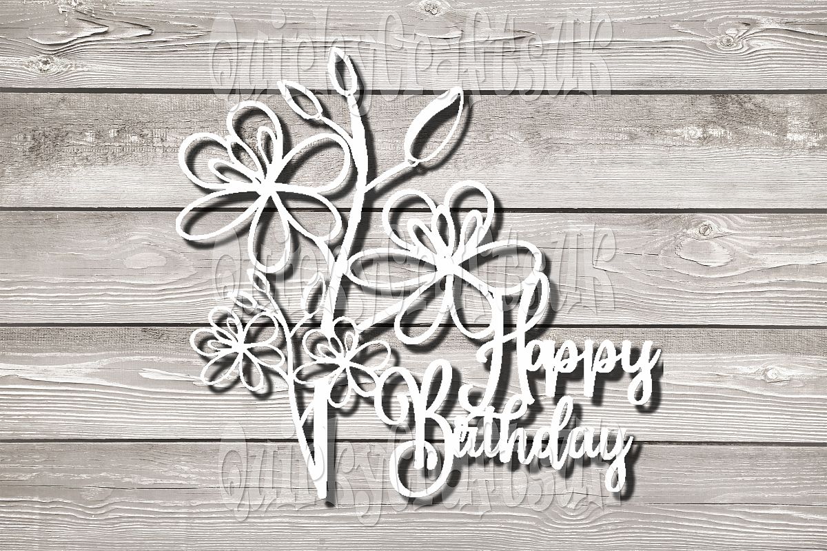 Download Happy birthday papercutting templates|PNG/SVG/DXF/JPG