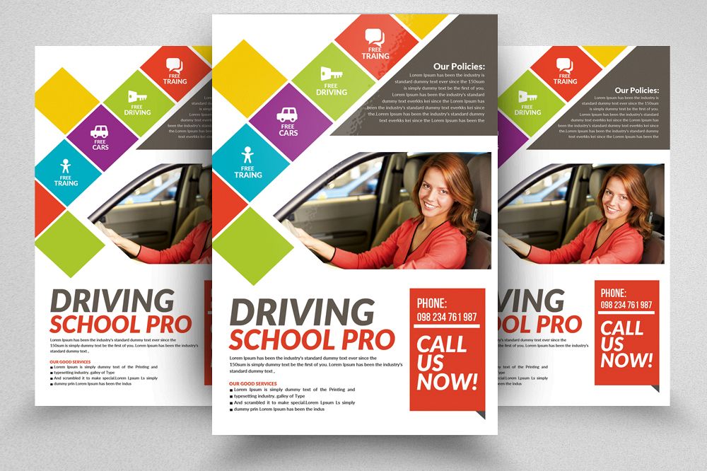 Driving Learning School Flyer example image 1