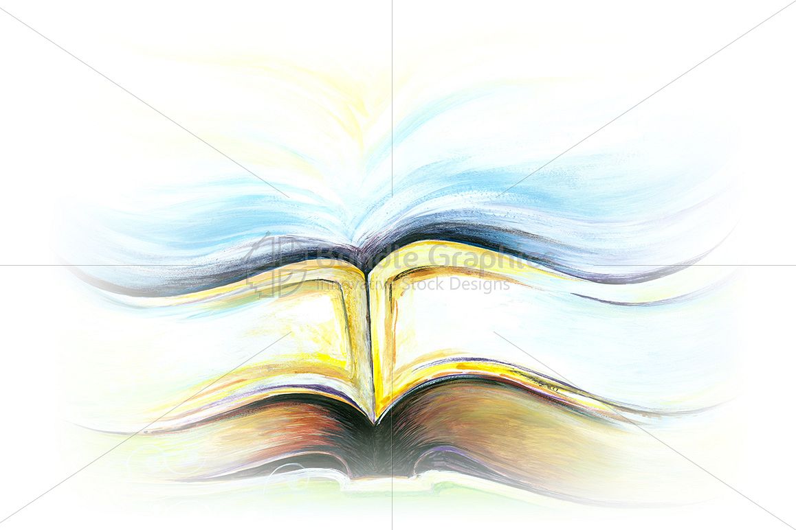 Painting of Old Style Scripture Book example image 1