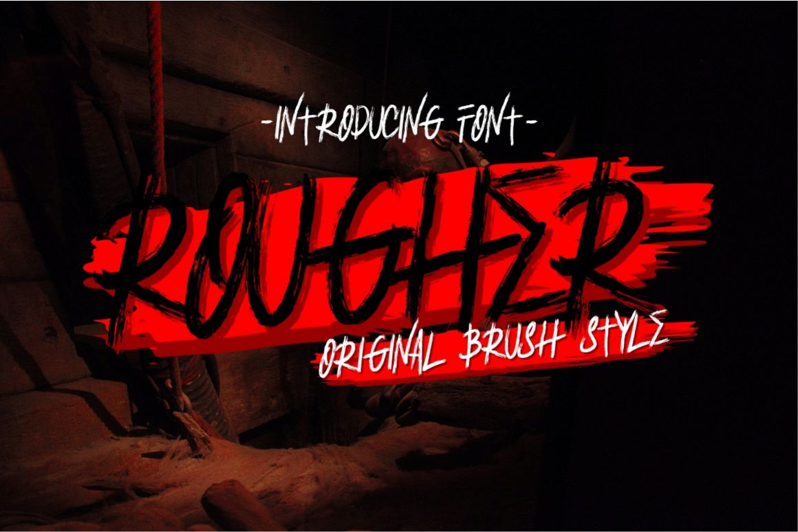 Rougher Brush Font example image 1