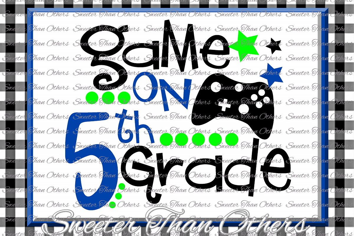 Fifth Grade SVG 5th Grade Game on cut file example image 1