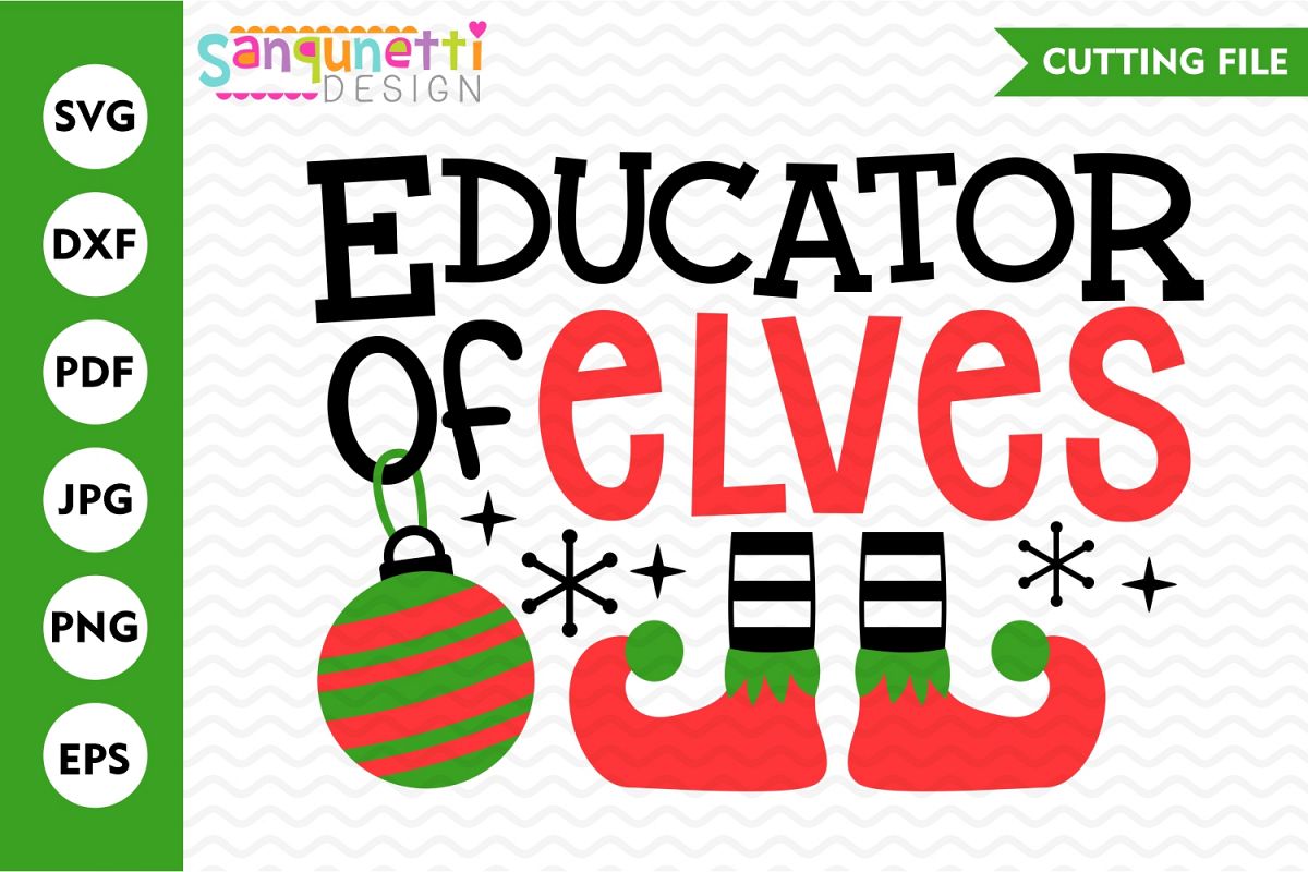 Download Educator of elves svg, Christmas teacher svg