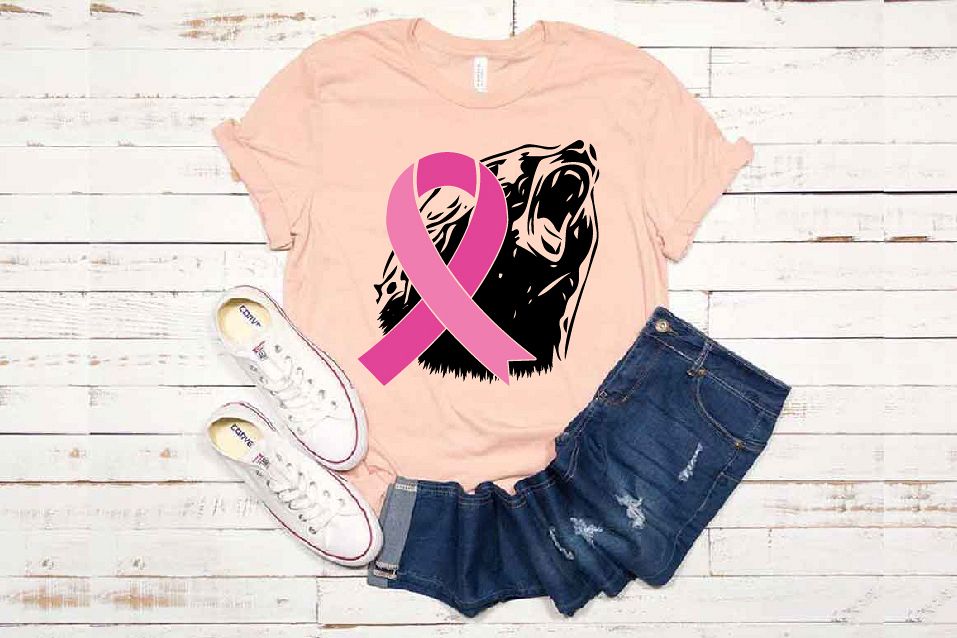 Bear Power Fight Breast Cancer Gone Wild Go fight Cure 1555s example image 1