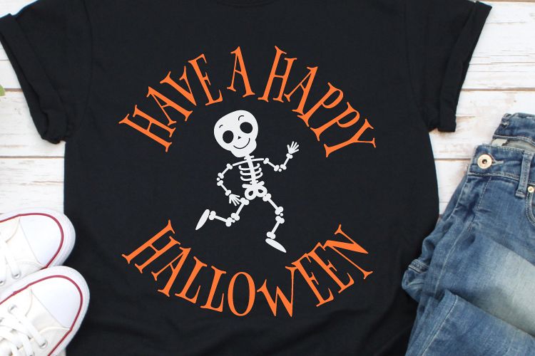 Have a Happy Halloween Svg, Skeleton Svg, Halloween Svg example image 1