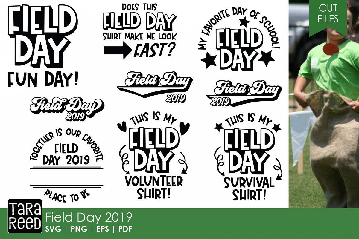 Field Day 2019 School SVG and Cut Files for Crafters