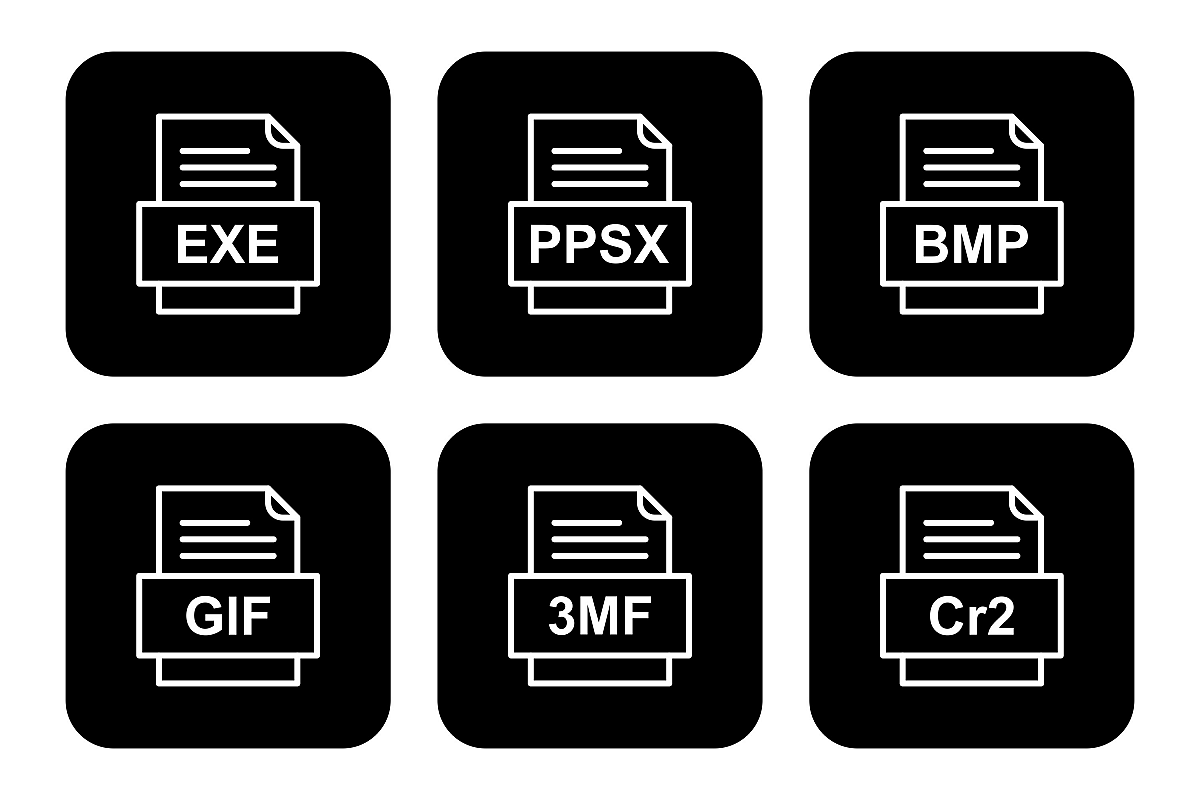 Set Of File Formats Icons example image 1