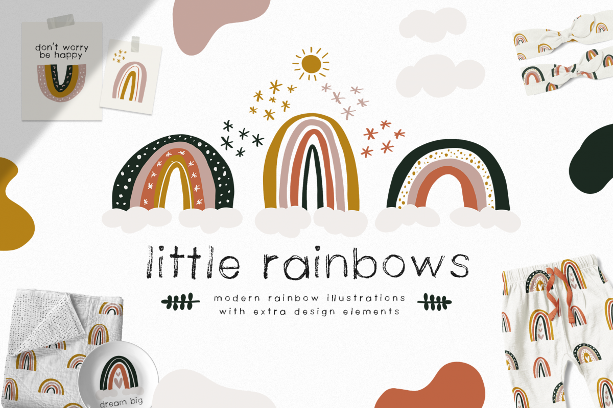 Little Rainbows - Clip Art Collection example image 1