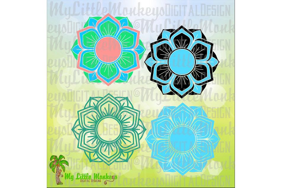 Mandala Organic Monogram Base example image 1
