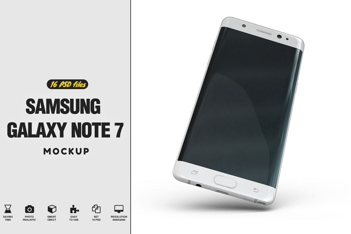 Samsung Galaxy Note 7 Gravity Mockup example image 1