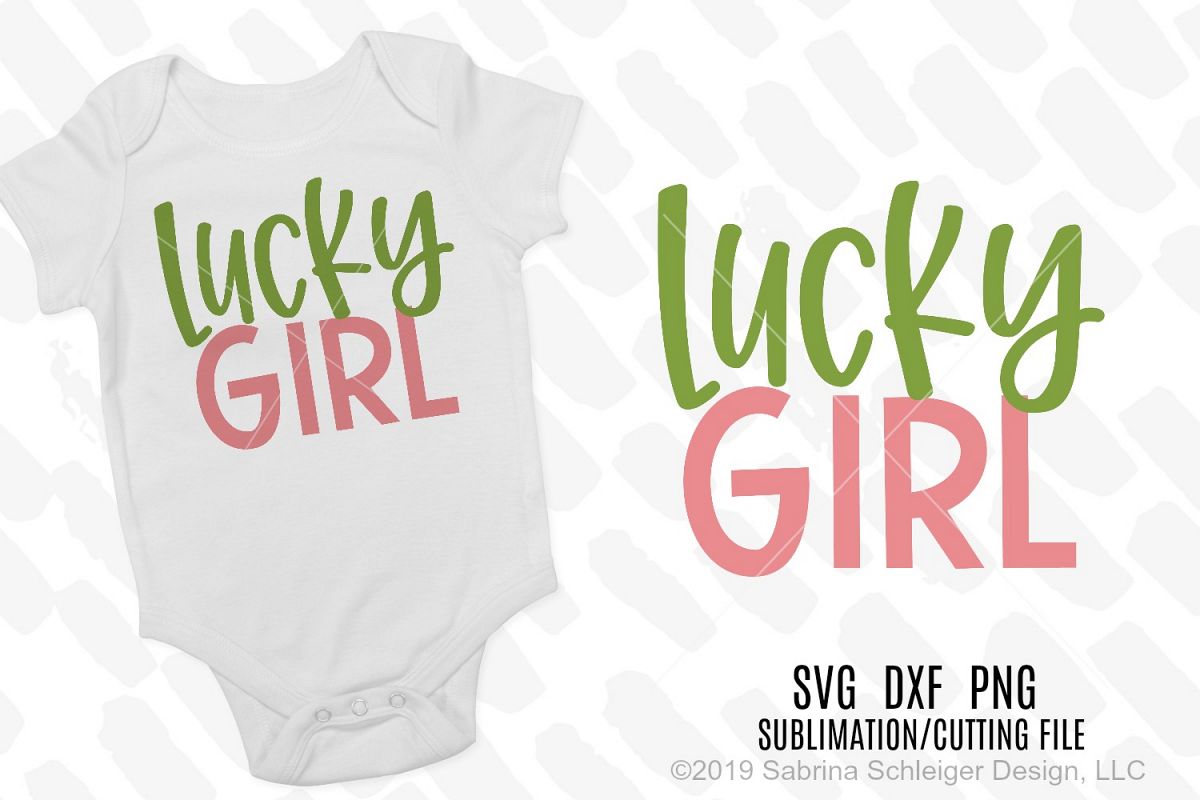 Lucky Girl -St. Patrick's Day SVG Cutting File example image 1