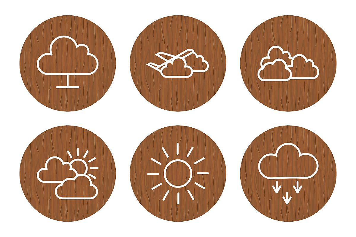Set Of Weather And Season Icons example image 1