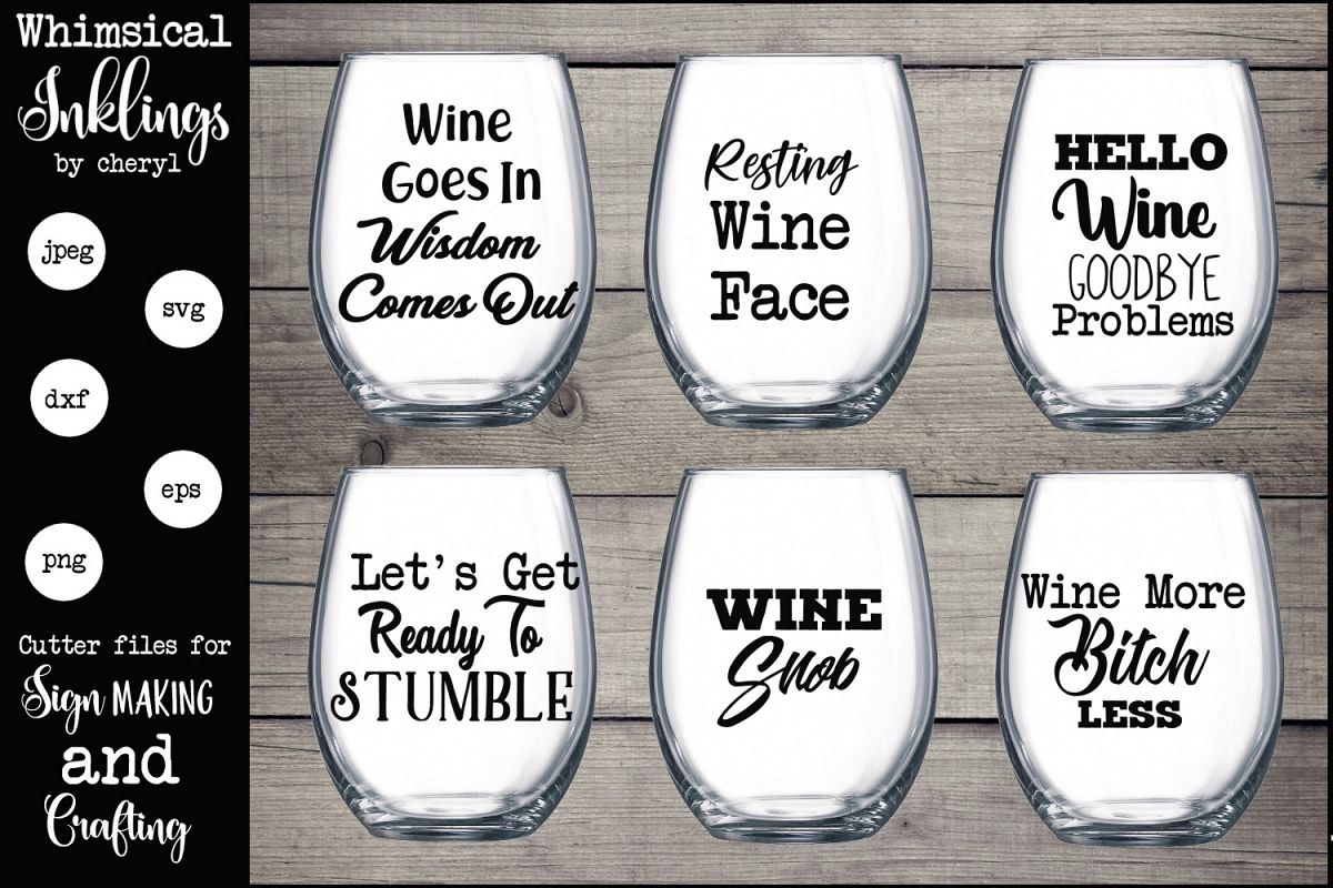Wine Goes In SVG Set example image 1