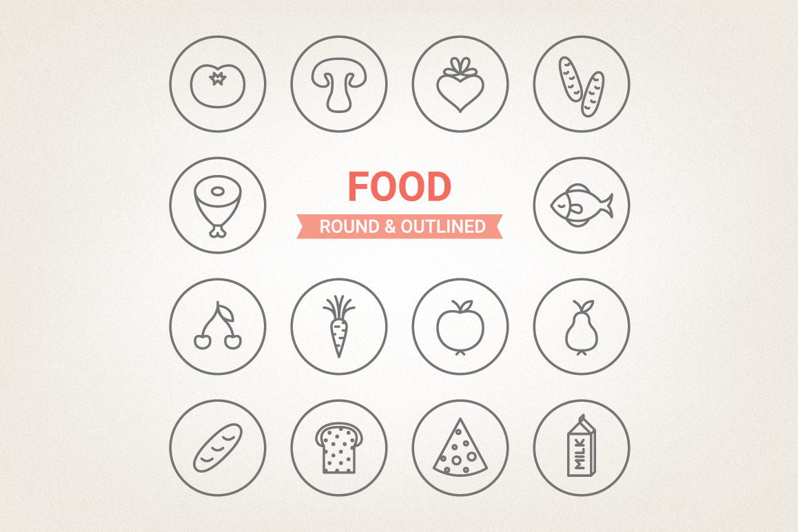 Circle Food Icons example image 1