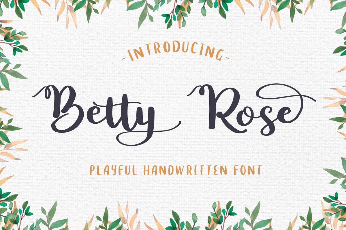 Betty Rose - Handwritten Font example image 1