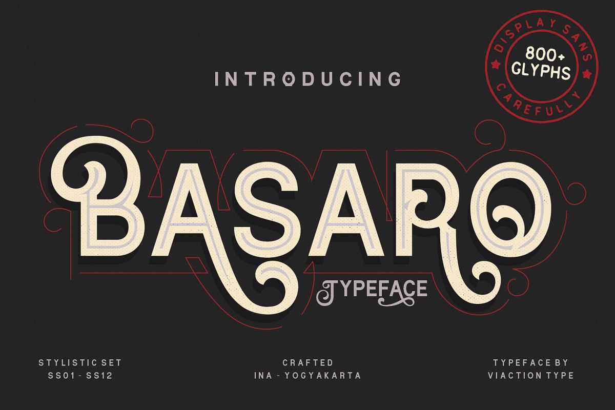 Basaro - Display Typeface example image 1