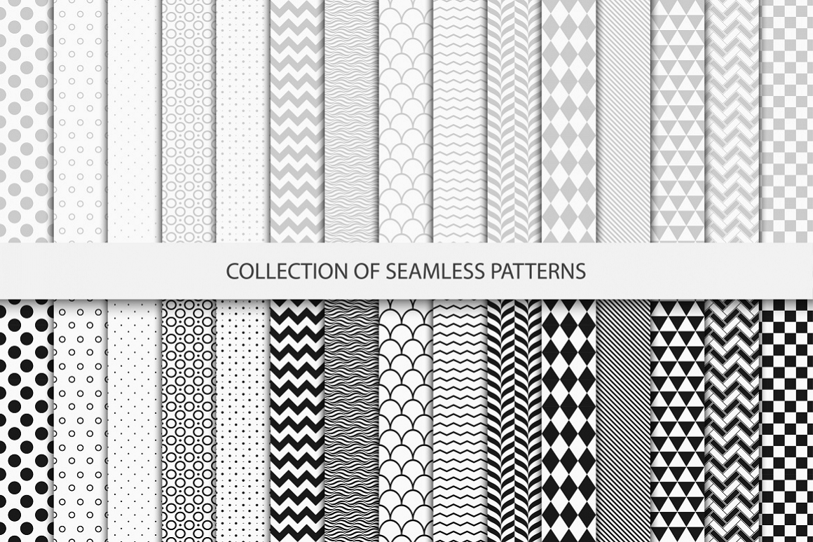 Collection of seamless patterns. example image 1